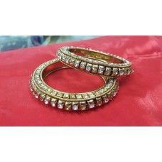 Bangles with White Rhine Stones Studded